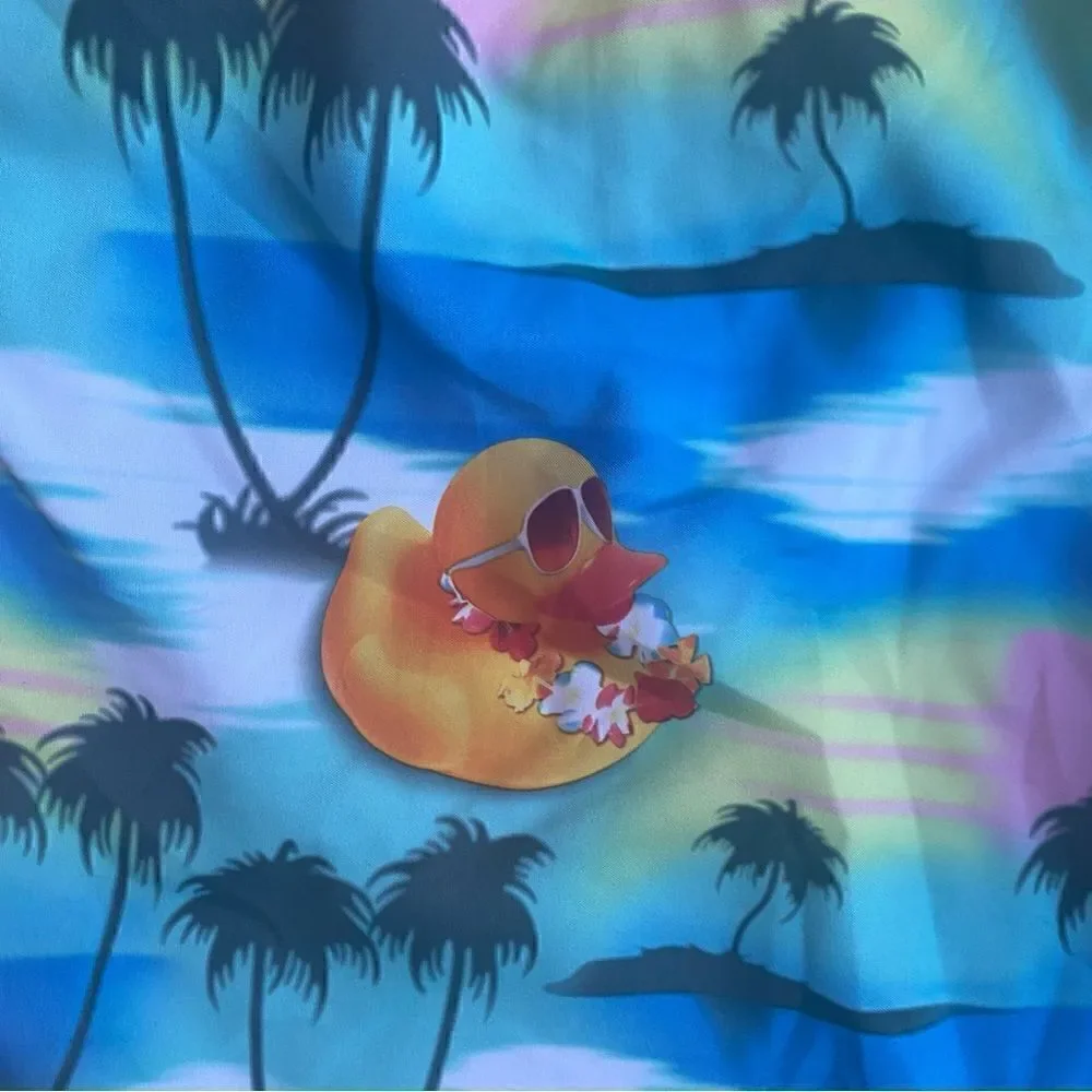 Neff Tropical Rubber Ducky Hot Tub Swim Trunks Size Large NWT